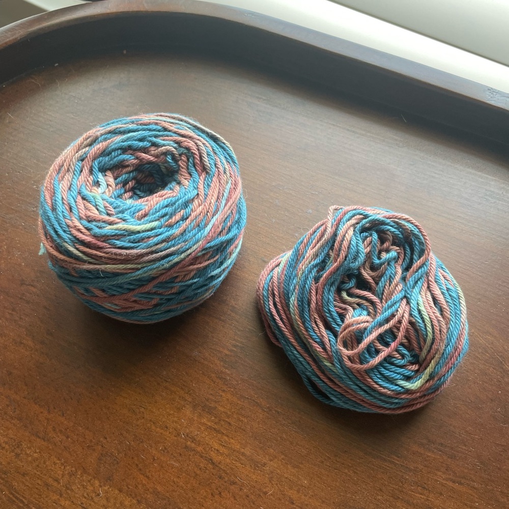 Multi colored cotton yarn